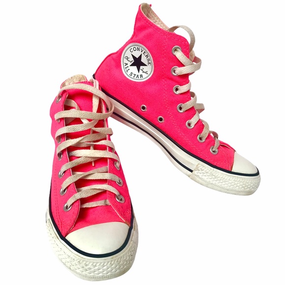 neon pink converse